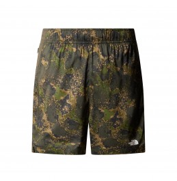 THE NORTH FACE M 24/7 7IN SHORT PRINT NF0A886W1BI FOREST OLIVE 