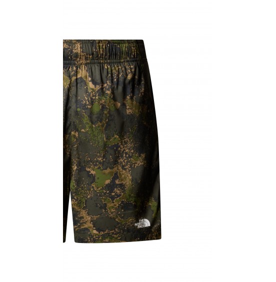 THE NORTH FACE M 24/7 7IN SHORT PRINT NF0A886W1BI FOREST OLIVE 