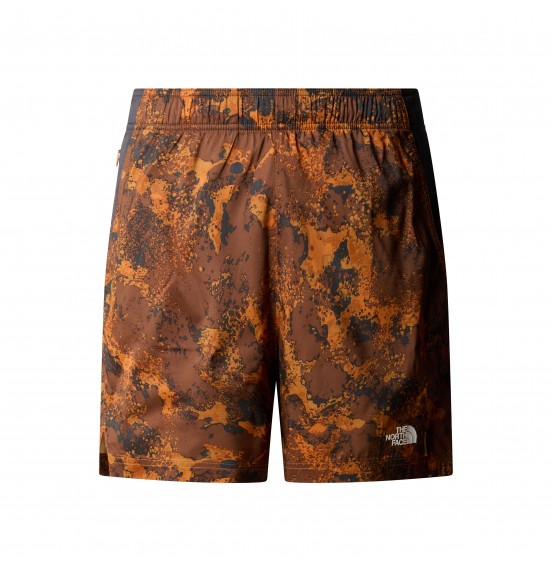 THE NORTH FACE M 24/7 7IN SHORT PRINT NF0A886W1BO DESERT RUST