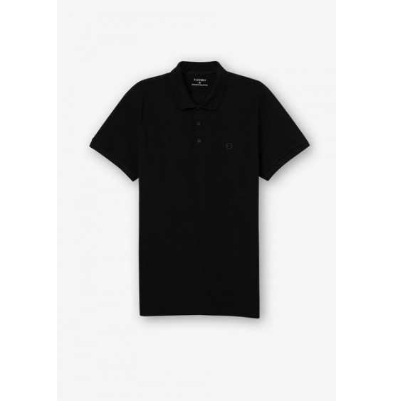 TIFFOSI MANNING_2 ΑΝΔΡΙΚΟ ΚΟΝΤΟΜΑΝΙΚΟ POLO 10050806-000 BLACK