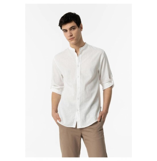 TIFFOSI BISHOP ΑΝΔΡΙΚΟ ΠΟΥΚΑΜΙΣΟ Mao 10054619-001 WHITE