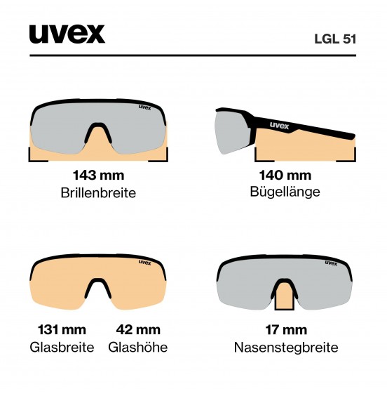 UVEX LGL 51 BLACK MAT/MIRROR SILVER ΓΥΑΛΙΑ ΗΛIΟΥ (S5330252216)