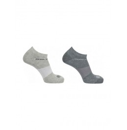 SALOMON FESTIVAL 2 PACK SOCKS MEDIUM GREY/LIGHT GREY HEATHER (C13358)