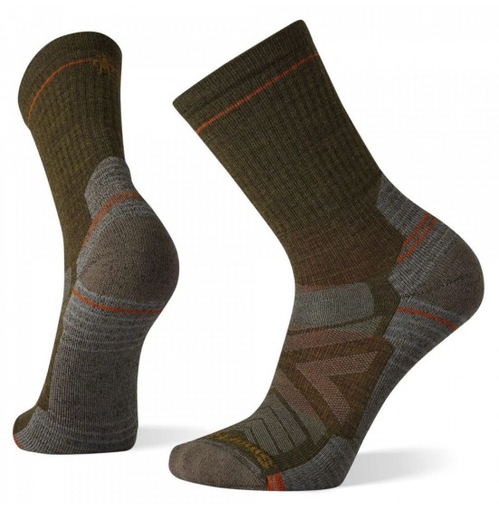 SMARTWOOL HIKE LIGHT CUSHION CREW SOCKS MILITARY OLIVE (SW001614D111)