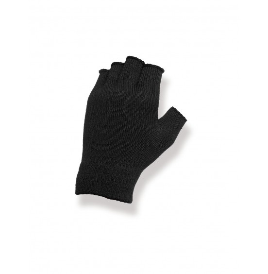 MATT KNITTED MERINO FINGERLESS GLOVES BLACK 3113
