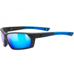 UVEX SPORTSTYLE 225 SUNGLASSES BLACK BLUE MAT/ MIRROR BLUE (S5320252416)
