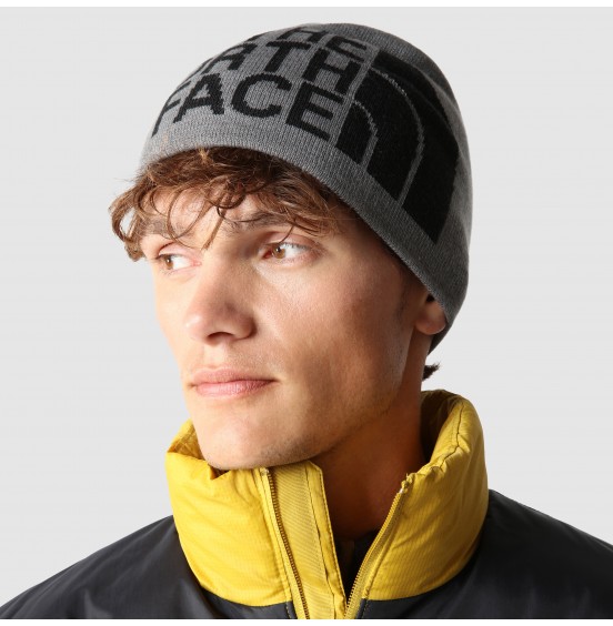 THE NORTH FACE REVERSIBLE TNF BANNER BEANIE NF00AKNDGVD GREY/BLACK