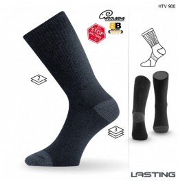LASTING HTV 900 WOOLEN WARM TREKKING SOCKS- BLACK