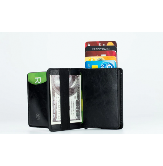 BULLCAPTAIN ΔΕΡΜΑΤΙΝΟ ΠΟΡΤΟΦΟΛΙ ΚΑΡΤΟΘΗΚΗ KB464 BLACK