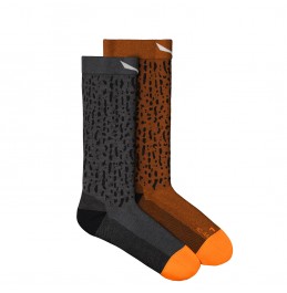 SALEWA MOUNTAIN TRAINER MEN'S CREW SOCKS MEDIUM GREY MELANGE (069029-0621)