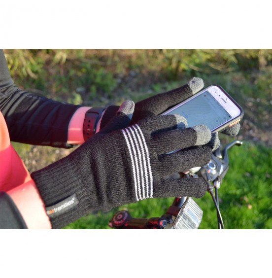 EXTREMITIES THINNY TOUCH REFLECTIVE GLOVES BLACK (21TMGR)