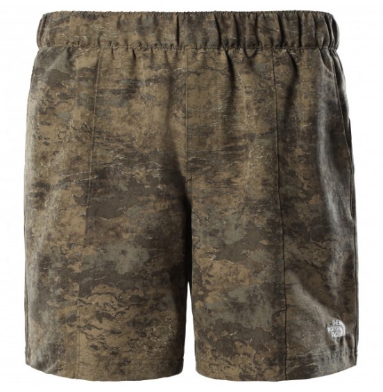 THE NORTH FACE CLASS V PULL ON SHORTS MILITARY OLIVE CLOUD CAMO WASH PRINT (NF0A5A5X02D)