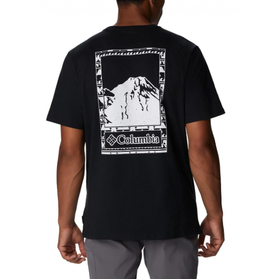 COLUMBIA EXPLORERS CANYON BACK SS TEE 2036451-010 ΜΑΥΡΟ 