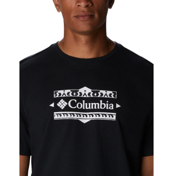 COLUMBIA EXPLORERS CANYON BACK SS TEE 2036451-010 ΜΑΥΡΟ 