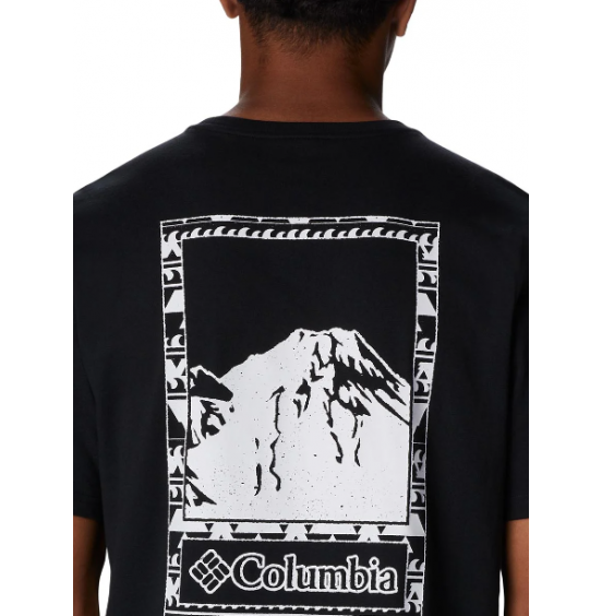 COLUMBIA EXPLORERS CANYON BACK SS TEE 2036451-010 ΜΑΥΡΟ 
