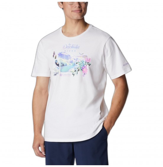 COLUMBIA DESCHUTES VALLEY GRAPHIC TEE 2036461-101 ΛΕΥΚΟ 