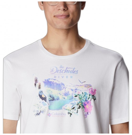 COLUMBIA DESCHUTES VALLEY GRAPHIC TEE 2036461-101 ΛΕΥΚΟ 