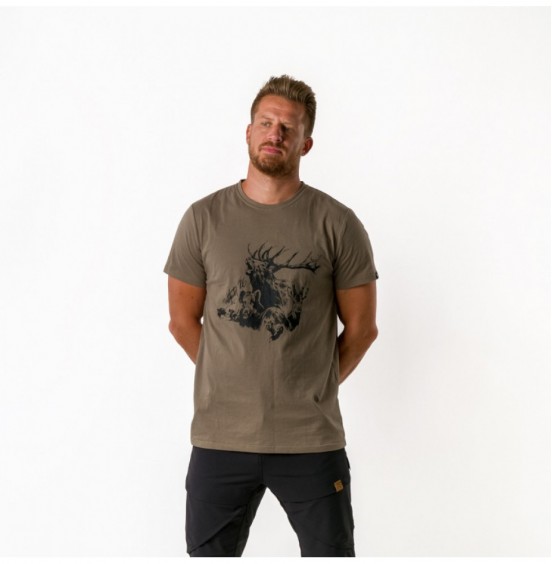 NORTHFINDER BENNIE TR-3812AD-263 men's organic cotton t-shirt greengray