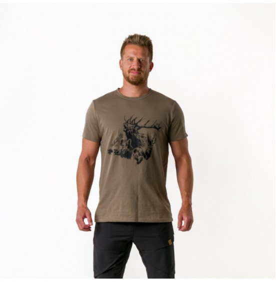 NORTHFINDER BENNIE TR-3812AD-263 men's organic cotton t-shirt greengray