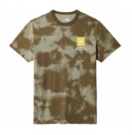 THE NORTH FACE SS HIMALYA BOTTLE SOURCE TEE MILITARY OLIVE TIE DYE PRINT (NF0A7QAH517)