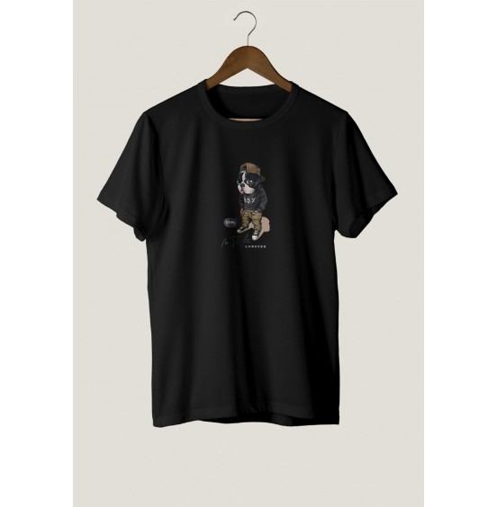 LOBSTER STAY IN STYLE TEE BLACK W1024