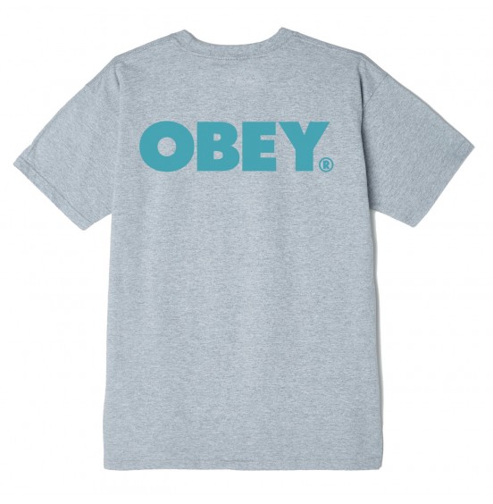 OBEY BOLD II CLASSIC T-SHIRT HEATHER GREY (165262710)