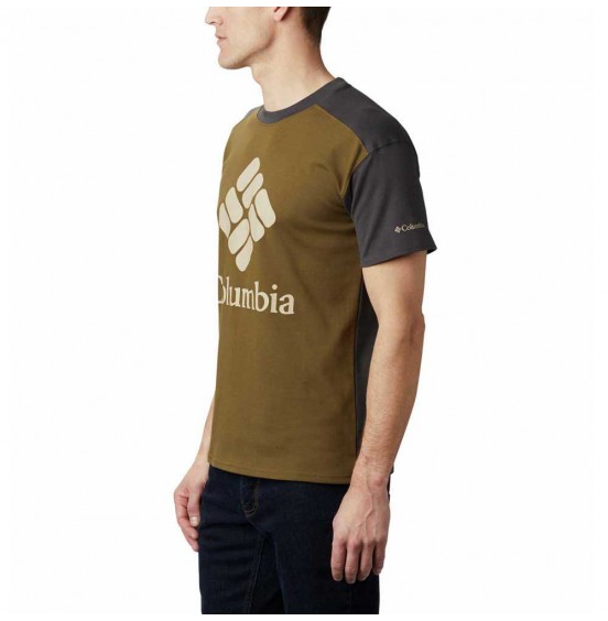 COLUMBIA MEN'S LODGE TEE NEW OLIVE/SHARK (1886291-328)