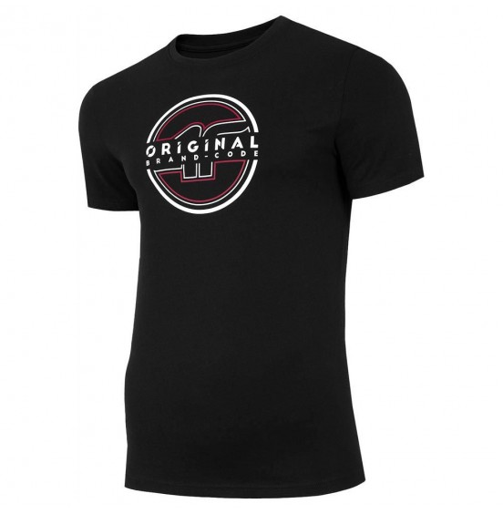 4F MEN'S T-SHIRT DEEP BLACK (H4L21-TSM019)