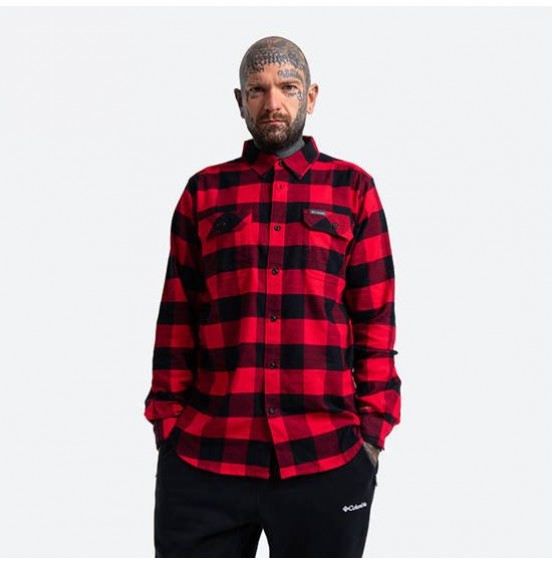 COLUMBIA FLARE GUN STRECH FLANNEL RED/BLACK (1861582-614)