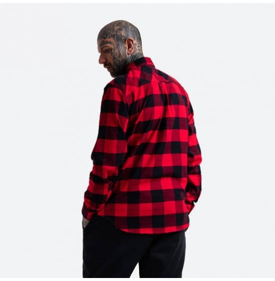 COLUMBIA FLARE GUN STRECH FLANNEL RED/BLACK (1861582-614)