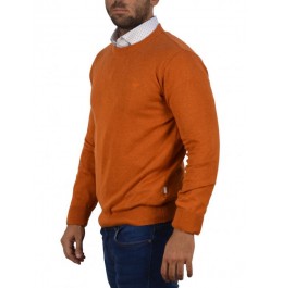 GNIOUS ΑΝΤΡΙΚΟ ΜΑΚΡΥΜΑΝΙΚΟ ΠΟΥΛΟΒΕΡ GOLDEN ORANGE 21-300186-3570 