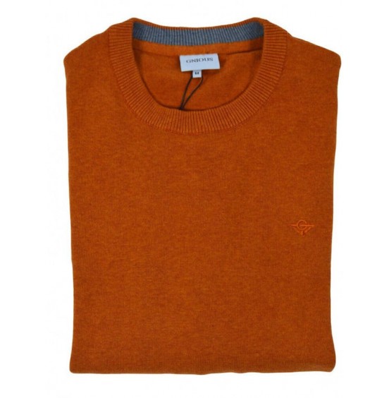 GNIOUS ΑΝΤΡΙΚΟ ΜΑΚΡΥΜΑΝΙΚΟ ΠΟΥΛΟΒΕΡ GOLDEN ORANGE 21-300186-3570 