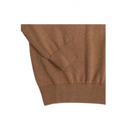 GNIOUS ΑΝΤΡΙΚΟ ΜΑΚΡΥΜΑΝΙΚΟ ΠΟΥΛΟΒΕΡ COFFEE BROWN 21-300186-6529