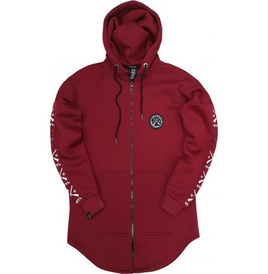 VINYL ART CLOTHING HOODIE WITH FULL ZIP ΜΠΟΡΝΤΩ 78451