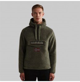 NAPAPIJRI T-BURGEE HOODIE FLEECE GREEN LICHEN (NP0A4GJ3GAE1)