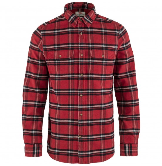 FJALLRAVEN Övik Heavy Flannel Shirt M F82978 345-021 (RED OAK-FOG)
