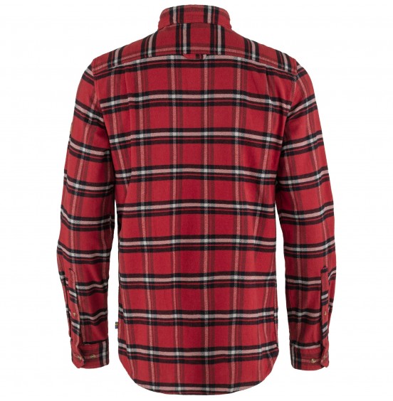 FJALLRAVEN Övik Heavy Flannel Shirt M F82978 345-021 (RED OAK-FOG)