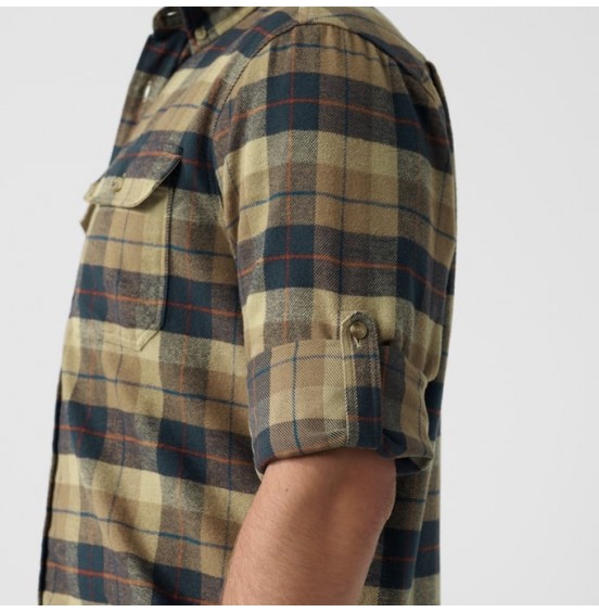 FJALLRAVEN SINGI HEANY FLANNEL SHIRT M 81373-227 DARK SAND