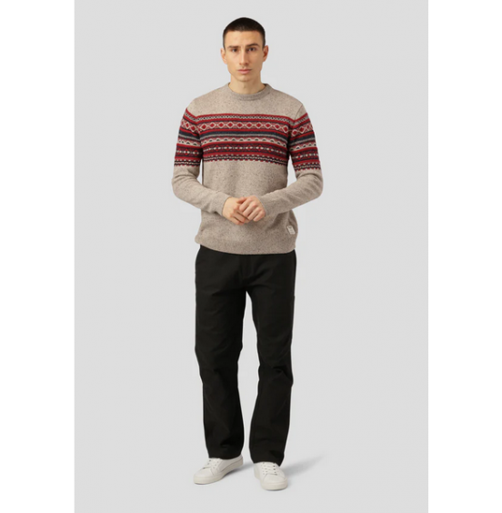FAT MOOSE SAMUEL KNITTED SWEATER - Beige Mix (FM2207)