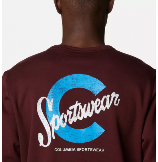 COLUMBIA LOGO FLEECE CREW ELDER BERRY (1884931521)