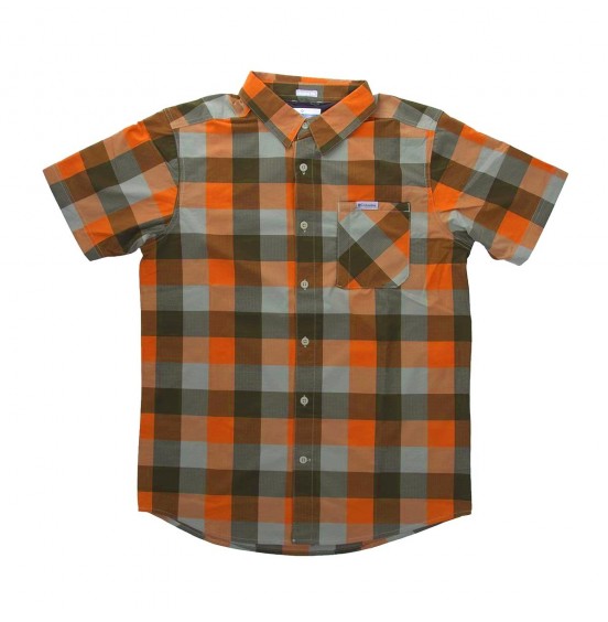COLUMBIA TRIPLE CANYON SS SHIRT KHAKI/ORANGE (1883304-348)