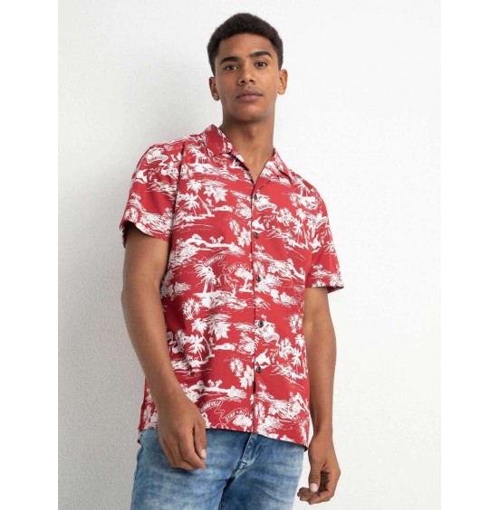 PETROL INDUSTRIES BONNEVILLE SHORT-SLEEVED SHIRT FIRE RED (M-1020-SIS441/3061)