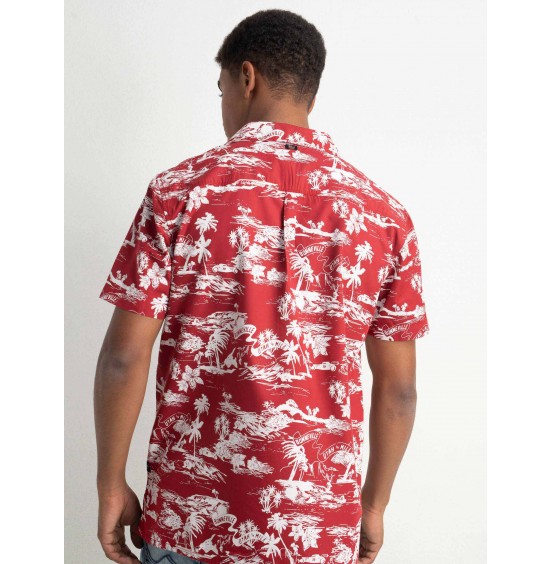 PETROL INDUSTRIES BONNEVILLE SHORT-SLEEVED SHIRT FIRE RED (M-1020-SIS441/3061)