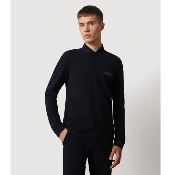 NAPAPIJRI ERBER LONG SLEEVE POLO BLU MARINE (NP0A4FQC1761)