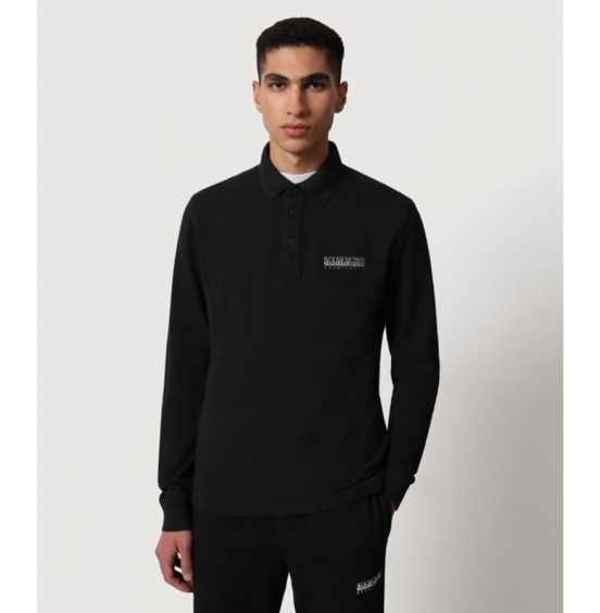NAPAPIJRI ERBER LONG SLEEVE POLO BLACK (NP0A4FQC0411)