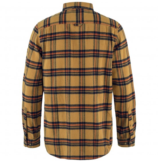 FJALLRAVEN Övik Heavy Flannel Shirt M F82978 232-215 Buckwheat Brown-Autumn Leaf ΚΑΦΕ ΚΑΡΩ