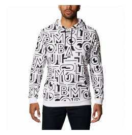 COLUMBIA M LOGO PRINTED HOODIE BLACK/WHITE/TYPO PRINT (1911652010)