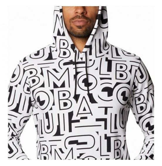 COLUMBIA M LOGO PRINTED HOODIE BLACK/WHITE/TYPO PRINT (1911652010)