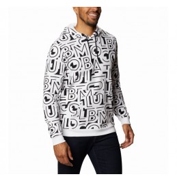 COLUMBIA M LOGO PRINTED HOODIE BLACK/WHITE/TYPO PRINT (1911652010)