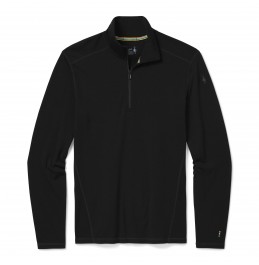 SMARTWOOL MEN'S CLASSIC THERMAL MERINO BASE LAYER 1/4 ZIP SW0163560011 BLACK